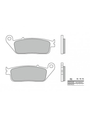 Plaquettes De Frein Brembo 07074Xs Metal Fritté Avant