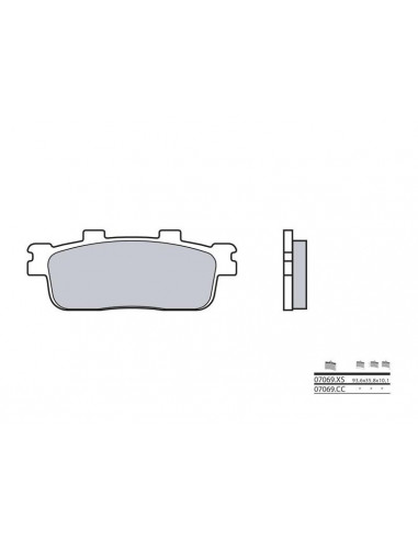 Plaquettes De Frein Brembo 07069Xs Metal Fritté Arrière