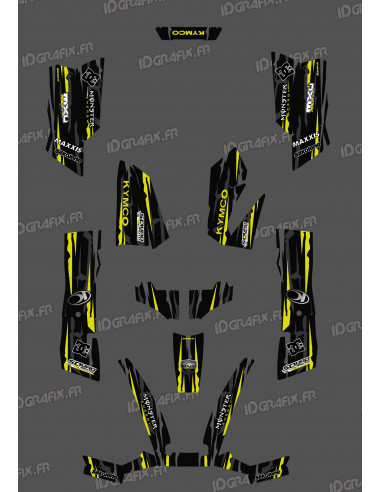 KIT DECO KYMCO MXU 700 EPS MONSTER  JAUNE FLUO