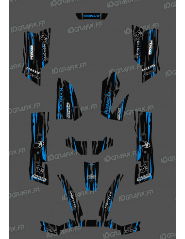 KIT DECO KYMCO MXU 700 EPS MONSTER BLEU FONCE